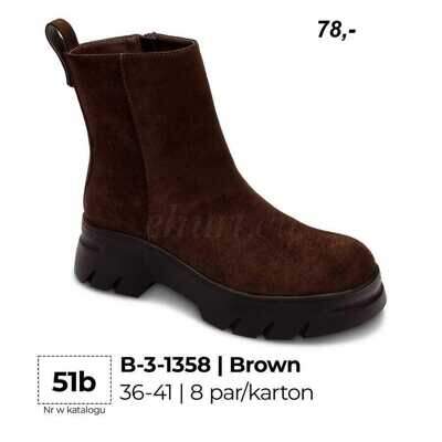 Botki damskie 7AB-3-1358.BROWN (36/41,8par)