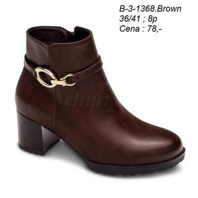 Botki damskie 7AB-3-1366.BROWN (36/41,8par)