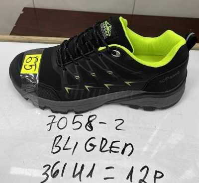 Buty sportowe damskie 7A7058-2.BLACK/GREEN (36/41,12par)