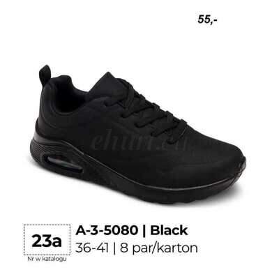 Buty sportowe damskie 7AA-3-5080.BLACK (36/41,8par)