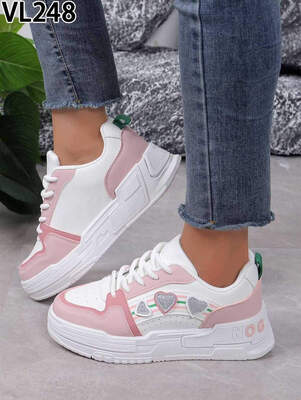 Buty sportowe damskie 7AVL248.WHITE/PINK (36/41,12par)