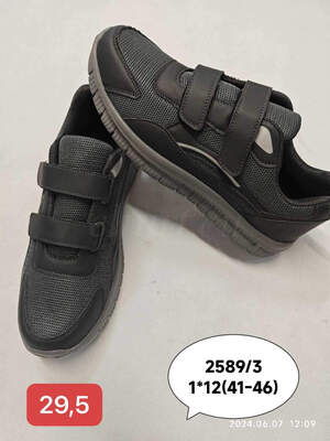 Buty sportowe męskie 9A2589-3.BLACK/GREY (41/46,12par)