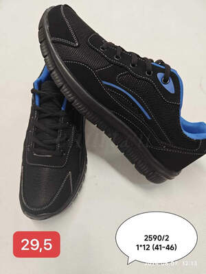 Buty sportowe męskie 9A2590-2.BLACK/BLUE (41/46,12par)