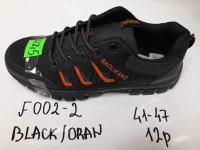 Buty sportowe męskie 9AF002-2.BLACK/ORANGE (41/47,12par)