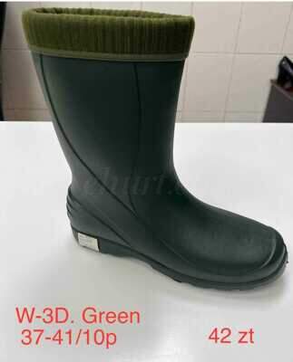 Kalosze damskie  7AW-3D.GREEN (37/41,10par)