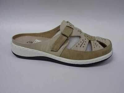 Klapki damskie 7A9763-7.KHAKI (36/41,12par)