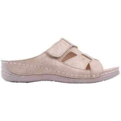 Klapki damskie 7ADE995-2.BEIGE (36/41,12par)