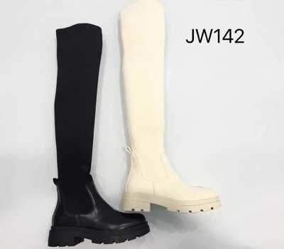 Kozaki damskie 7AJW142.WHITE, BLACK (36/41,12par)