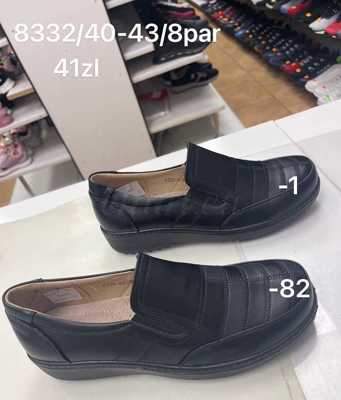 Półbuty damskie 7A8332-1.BLACK (40/43,8par)