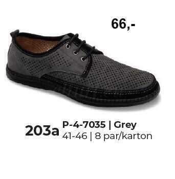 Półbuty męskie    9AP-4-7035.GREY  (41/46,8par)