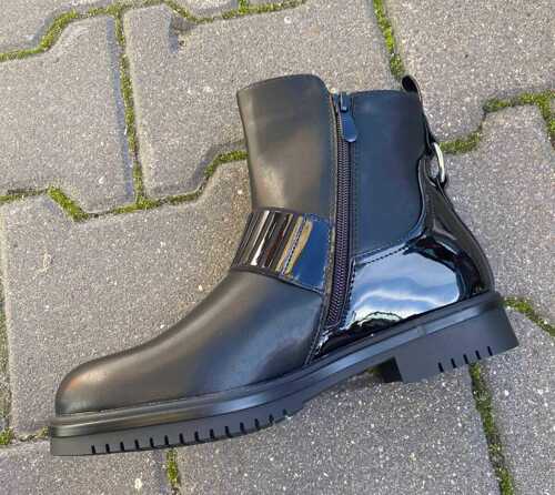 Botki damskie   7A0-287.BLACK  Ocieplany (36/41,12par)