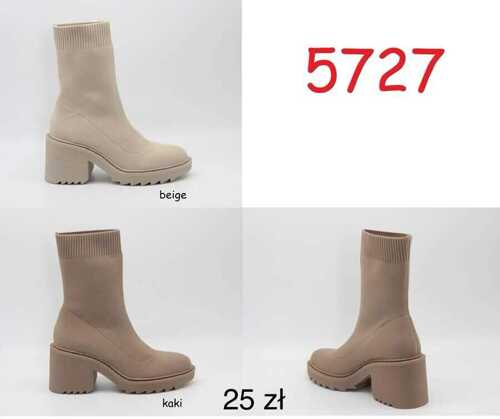 Botki damskie 7A5727.BEIGE, KHAKI (36/41,12par)