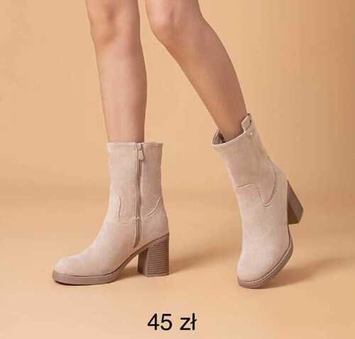 Botki damskie 7AHQ343.BEIGE (36/41,12par)