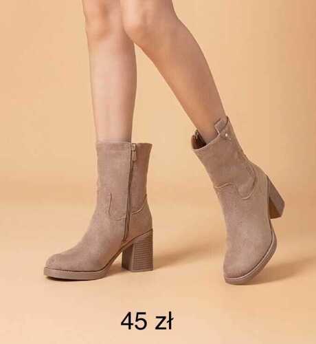 Botki damskie 7AHQ343.KHAKI (36/41,12par)