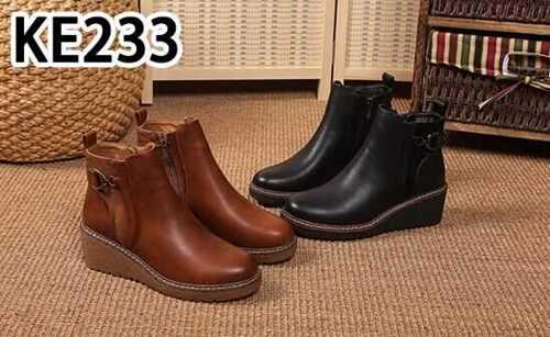 Botki damskie 7AKE233.KHAKI (36/41,12par)