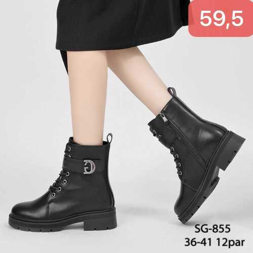 Botki damskie 7ASG-855.BLACK (36/41,12par)