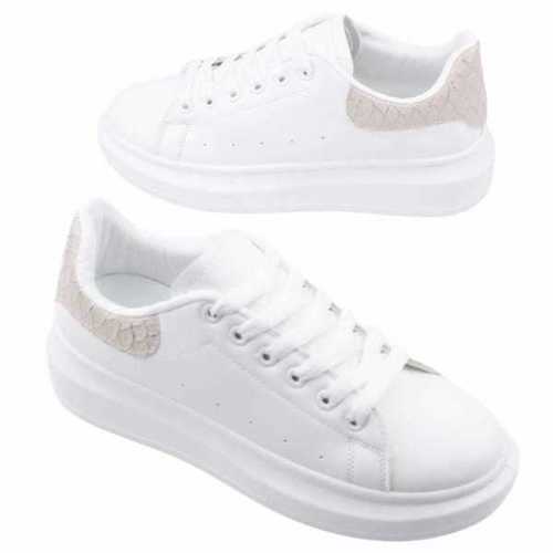 Buty sportowe damskie 7AB1238-4.WHITE/GOLD (36/41,12par)