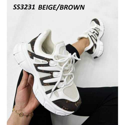 Buty sportowe damskie 7ASS3231.BEIGE/BROWN  (36/41,12par)