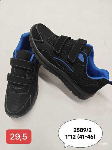 Buty sportowe męskie 9A2589-2.BLACK/BLUE (41/46,12par)