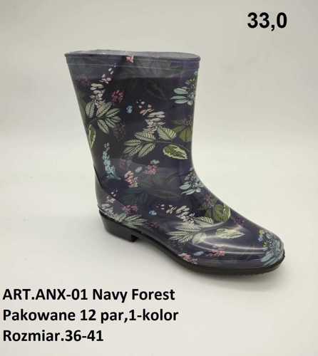 Kalosze damskie 7AANX-01.NAVYFOREST (36/41,12par)