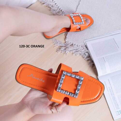 Klapki damskie 7A120-3C.ORANGE (36/41,12par)