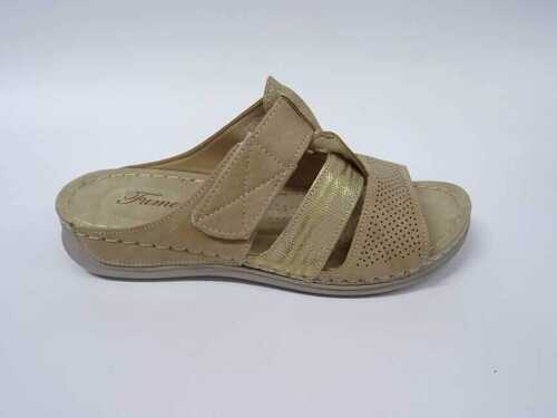 Klapki damskie 7A21853-10.KHAKI (36/42,12par)