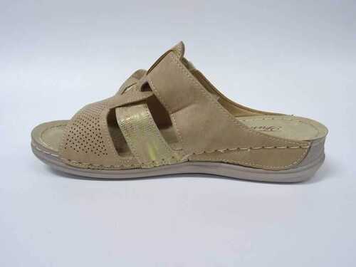 Klapki damskie 7A21853-10.KHAKI (36/42,12par)