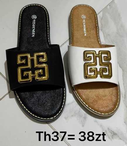 Klapki damskie 7ATH37.BLACK, WHITE (36/41,12par)