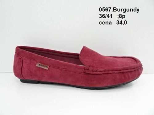 Mokasyny damskie 7A0566.BURGUNDY (36/41,8par)