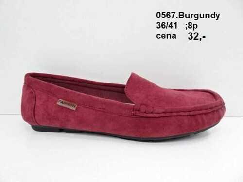 Mokasyny damskie 7A0566.BURGUNDY (36/41,8par)