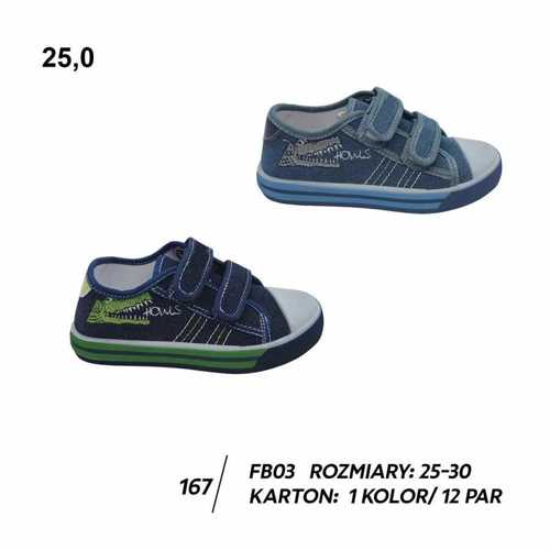 Trampki chłopięce 3AFB03.NAVY, BLUE (25/30,12par) 