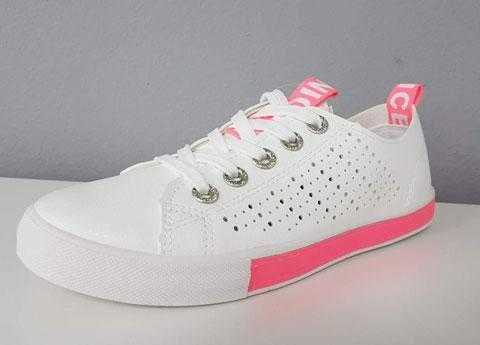 Trampki damskie 7ACB865-11.WHITE/FUSHIA (36/41,12par)