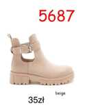 Botki damskie 7AHQ287.BEIGE (36/41,12par)