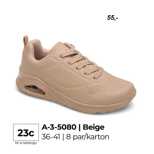 Buty sportowe damskie 7AA-3-5080.BEIGE (36/41,8par)