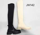 Kozaki damskie 7AJW142.WHITE, BLACK (36/41,12par)