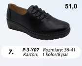 Półbuty damskie 7AP-3-Y07.BLACK (36/41,8par)