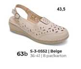 Sandały damskie  7AS-3-0552.BEIGE (36/41,8par)